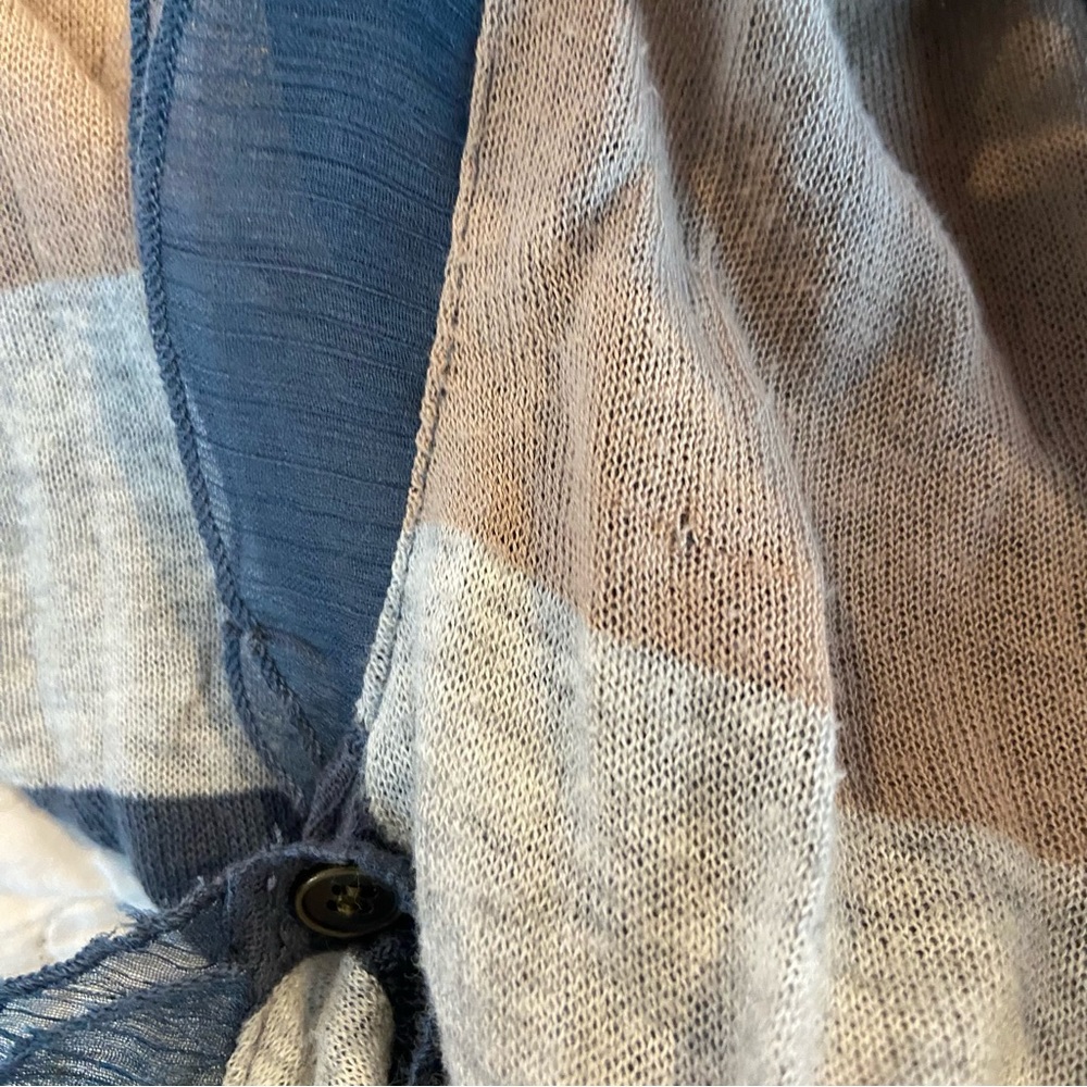 ANTHROPOLOGIE | YOON Semi-Sheer Striped Cardigan Longline Medium - Picture 8 of 8